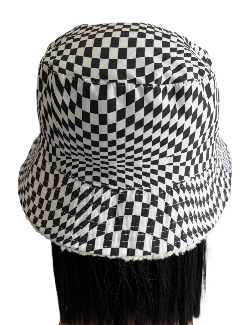 Disney Parks Alice in Wonderland Black & White Checkered Bucket Hat